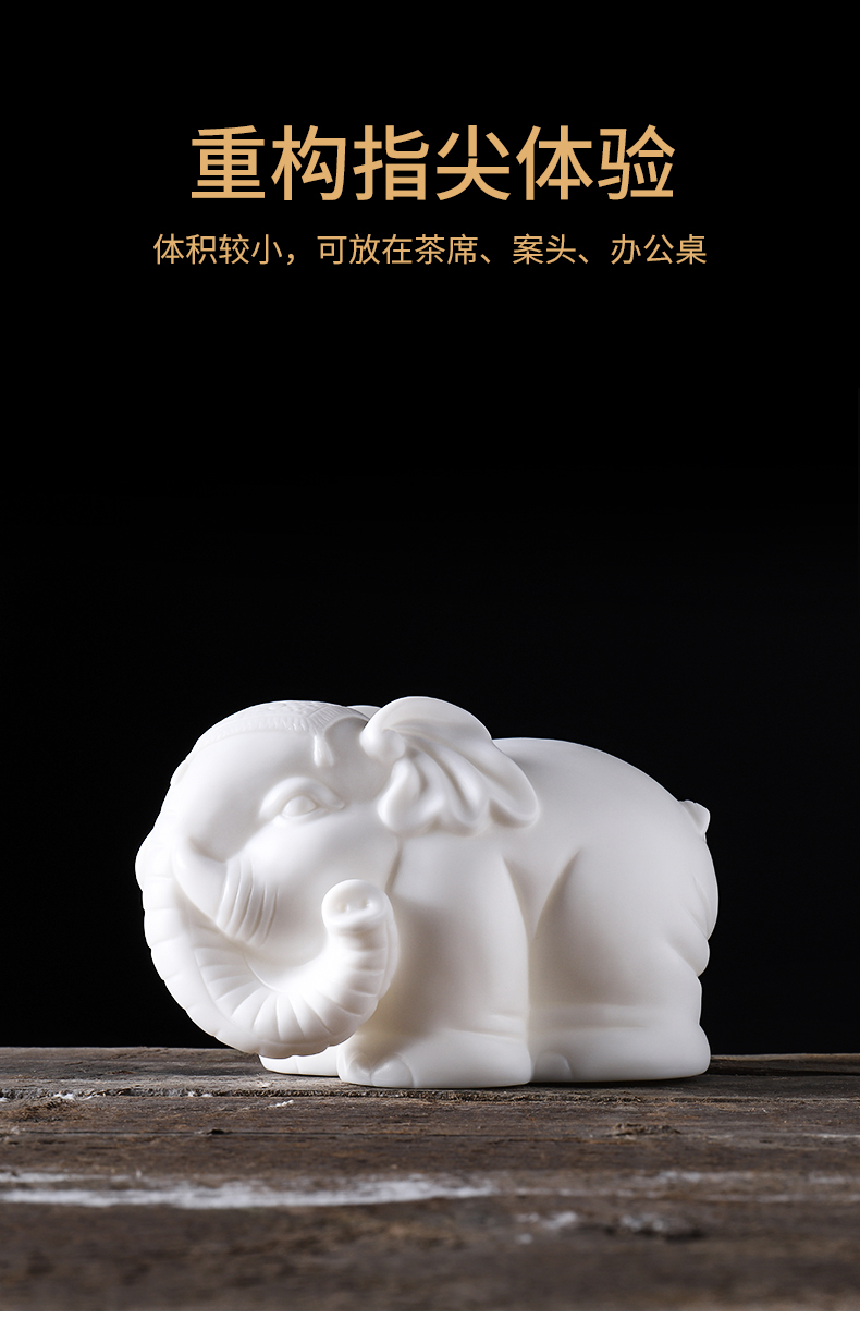 Tang Feng dehua white porcelain tea pet manually tea sets of kung fu tea set place a single player with 190119 gift boxes