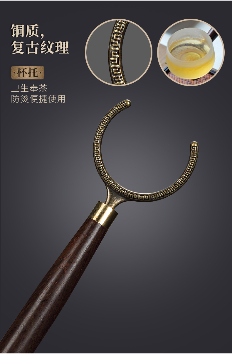 Tang Feng household ebony wood tea ceramic tea tin, 6 gentleman suit kunfu tea tea accessories brush ChaGa group Z