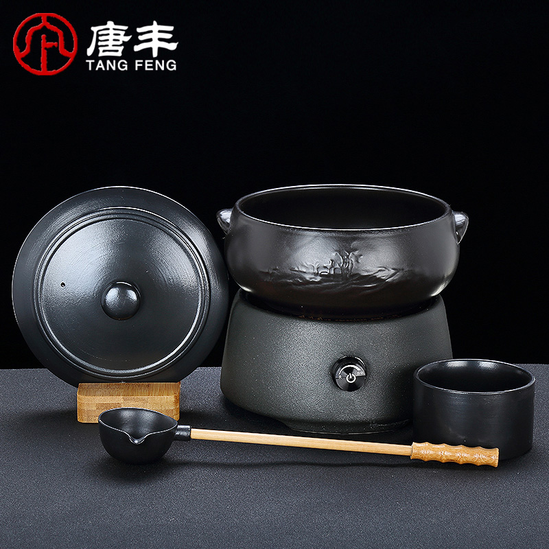 Electrical TaoLu Tang Feng household ancient ceramic cooking bowl is black tea pu 'er cooking pot suit small boiling water tea stove