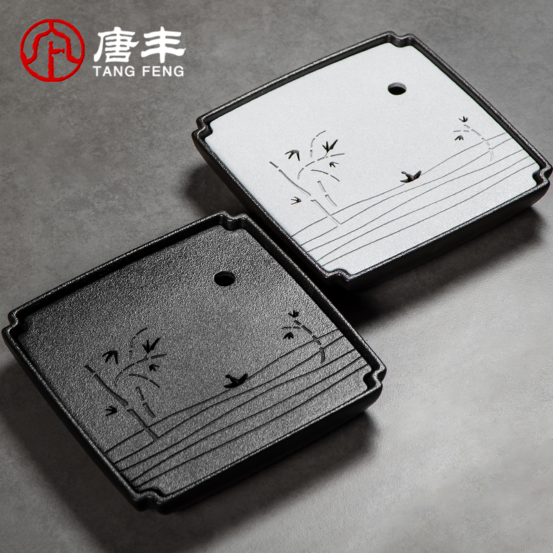 Tang Feng ceramic dry tea tray household contracted coarse TaoGan mercifully Japanese creative water tea tea tray