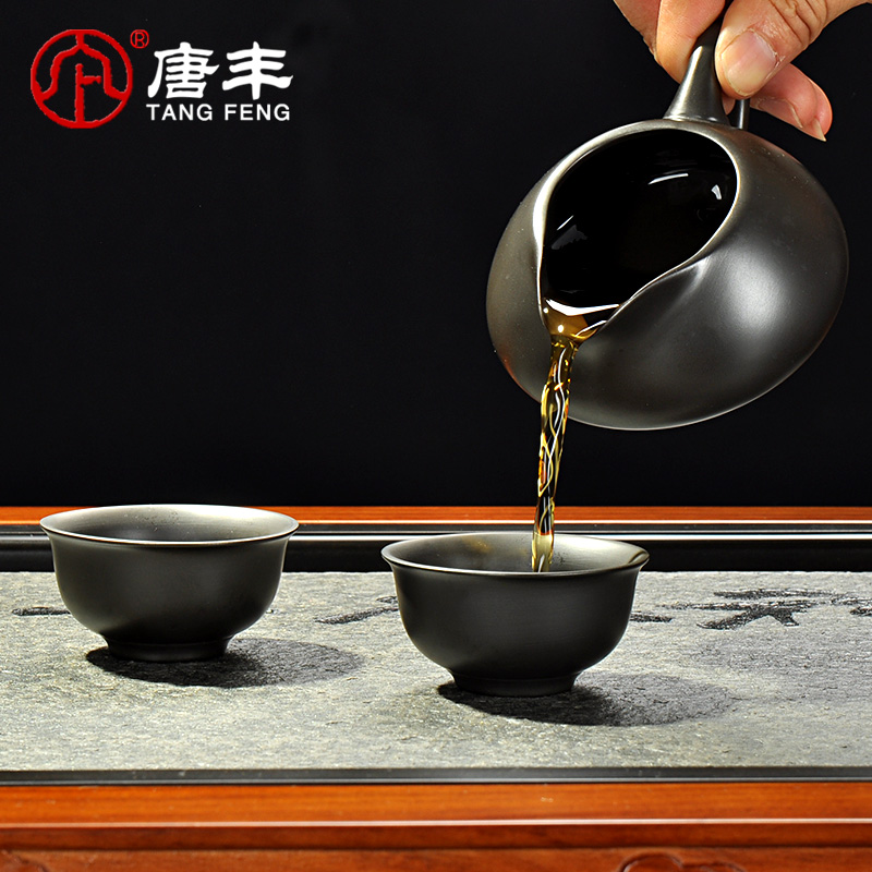 Tang Feng ebony creative sharply stone tea tray electrothermal furnace four unity TF2796 copy your up purple sand tea set