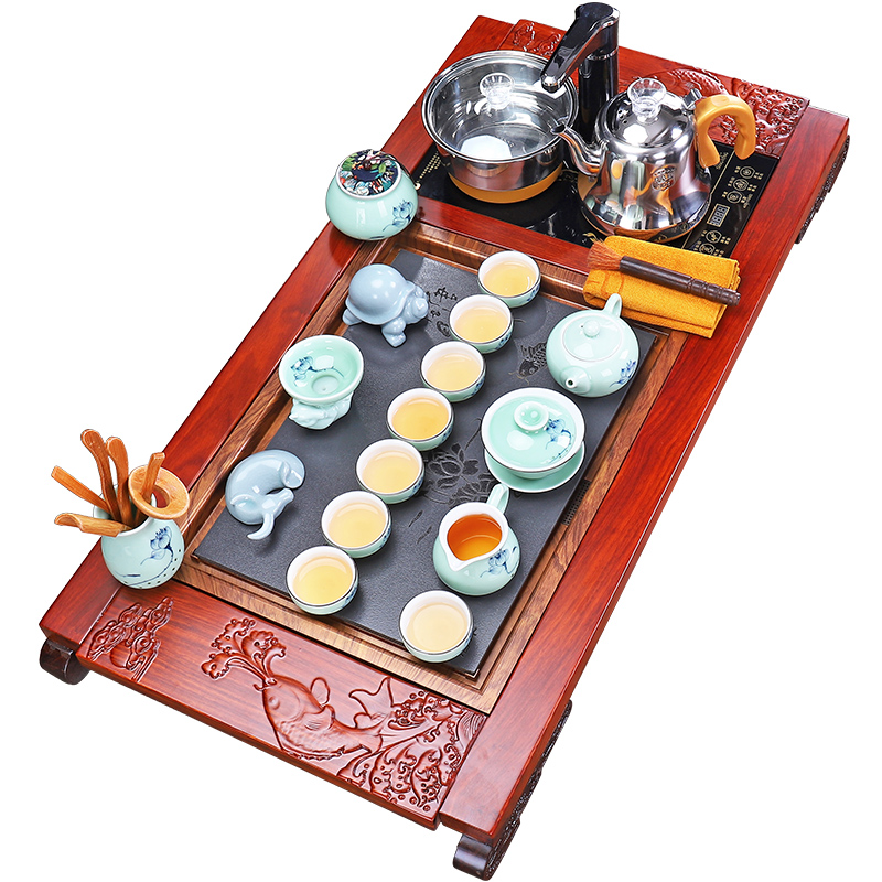 Tang Feng tea set contracted household ceramic kung fu tea pot office hua limu tea tray tea tea sea, z.