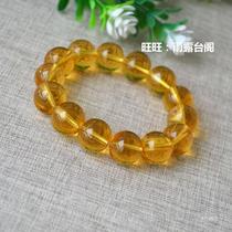 Stall hot glass bracelet 14mm imitation yellow Agate crystal hand string Mens jewelry night market explosion will sell gifts