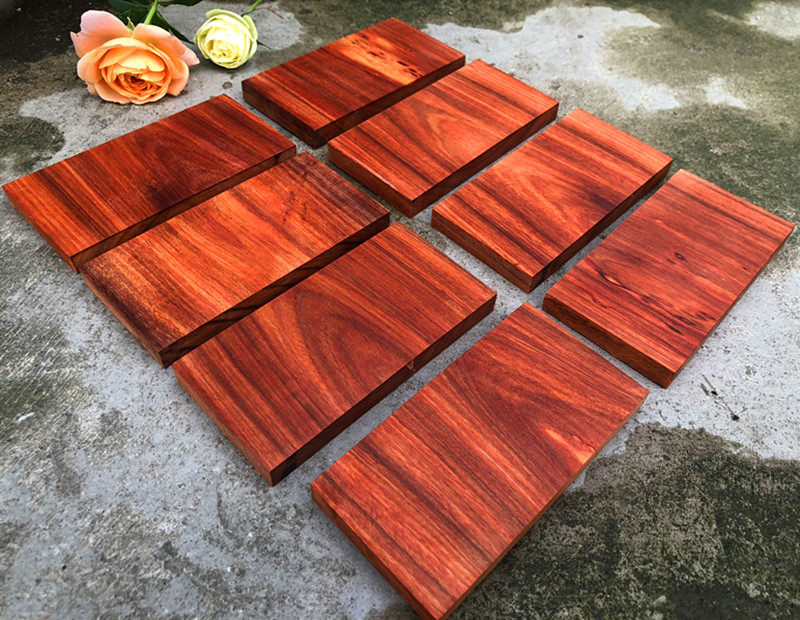 Zambian blood sandalwood leaflet red sandalwood Venus wood log slingshot handle wood carving decoration town ruler gourd material mahogany