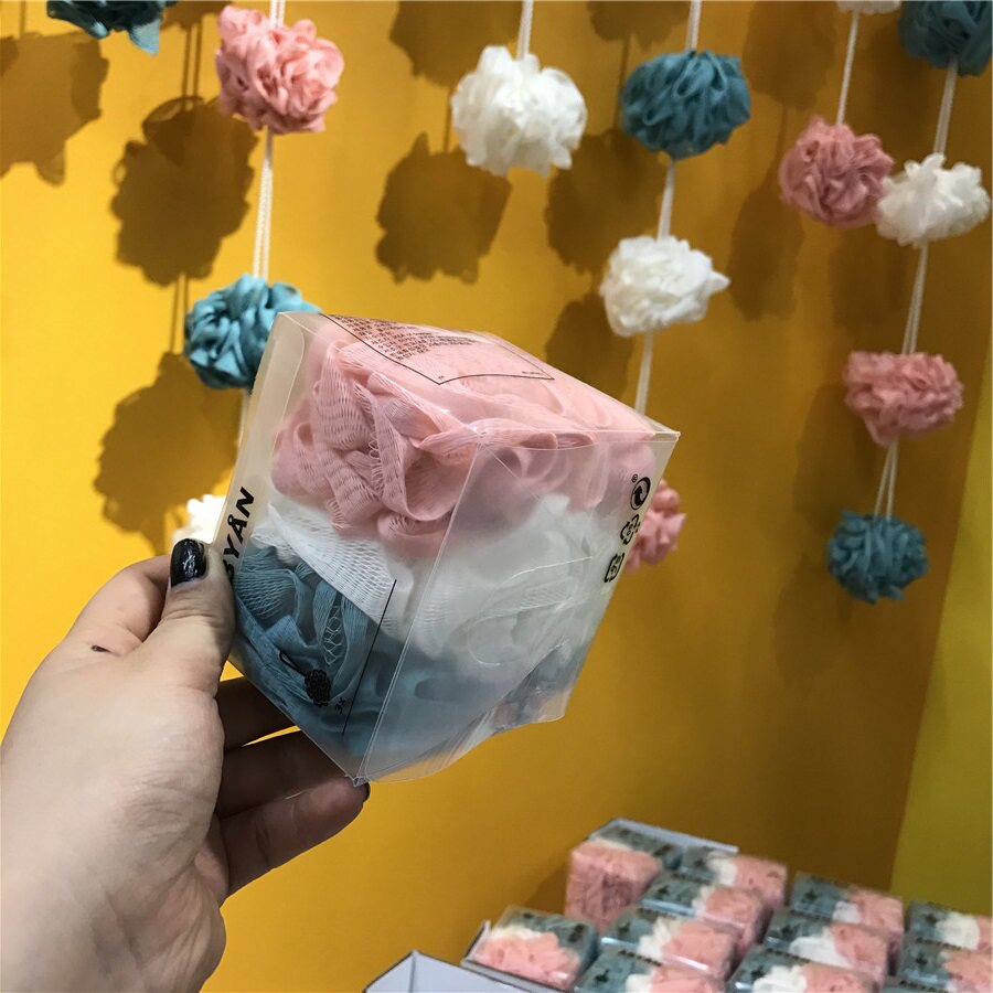 IKEA Obian Bath Ball 3-Piece Bath Flower Bath Foaming Ball Soft Multicolor