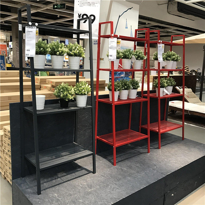 Domestic IKEA Leberg clapboard cabinet flower rack rack bookshelf creative rack layer rack paint clapboard - Taobao