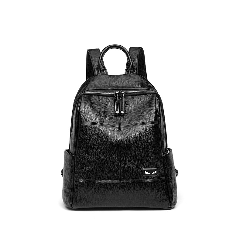 Kermanik 2020 Spring / Summer New 100 mềm da thời trang tinh khiết Đen cao Năng lực Shoulder Bag Cô gái