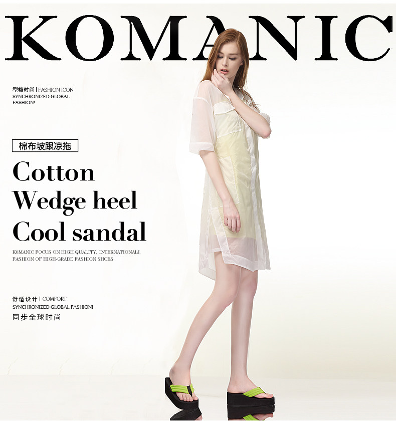 Sandales femme KOMANIC     en tissu - Ref 2667659 Image 8