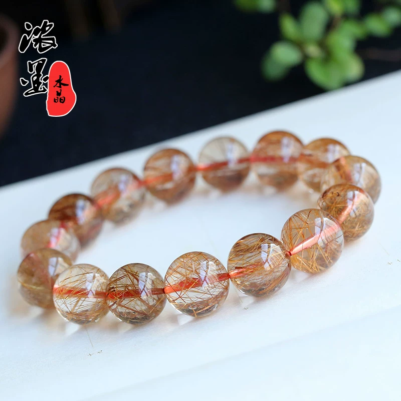 浓墨 Organic crystal, copper bracelet for men and women, cat's eye