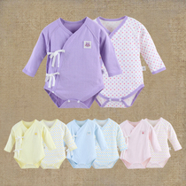 (2 pieces) baby jumpsuit long sleeve triangle ha clothes cotton climbing clothes newborn baby shirt spring and autumn