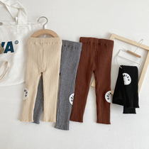 Girls wool pants leggings autumn and winter children men and women baby high elastic core yarn tight long pants