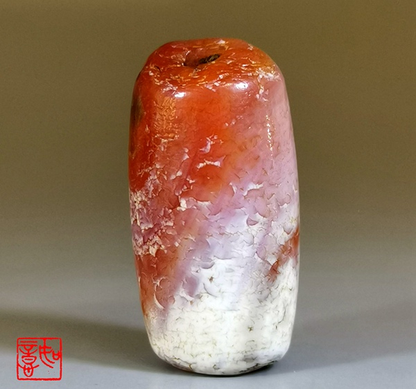 Ruyizhai old agate round bead flat bead loose bead play ancient bead multi-treasure antique dzi bead single bead old object with string 29