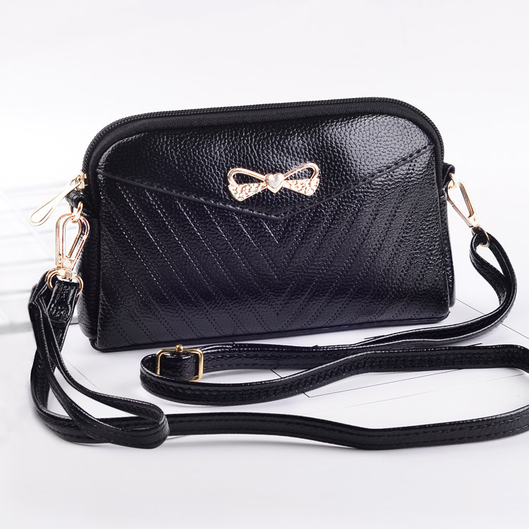 Crossbody bag women's bag zipper clutch bag Korean version shoulder bag fashion mother change mobile phone key storage small bag