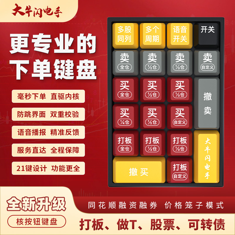 Haoduo Ping Daniu Lightning Hand Fuyi Edition Short-Term T+0 Convertible Bond Trading Keyboard for Stock Trading and Trading Boarding Tool