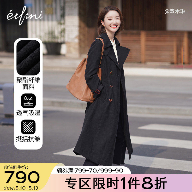 (Mall the same section) Ivelly 2021 Winter Fashion new design Fashion long version of the wind coat 1C9260821