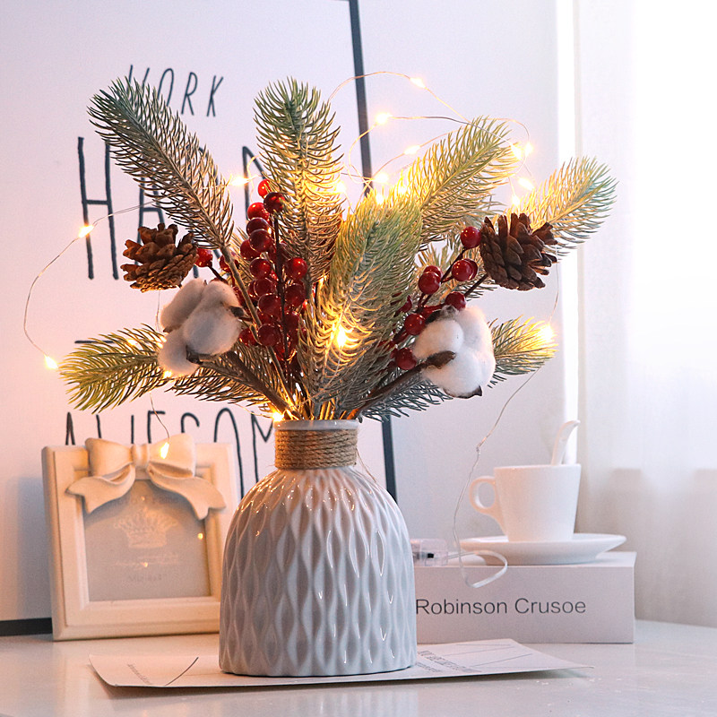 Simple Beauty Dry Flowers Bouquet Decoration Hem Living-room Furnishing Vase Decoration Home Furnishing Suit Lamps Holiday Gifts