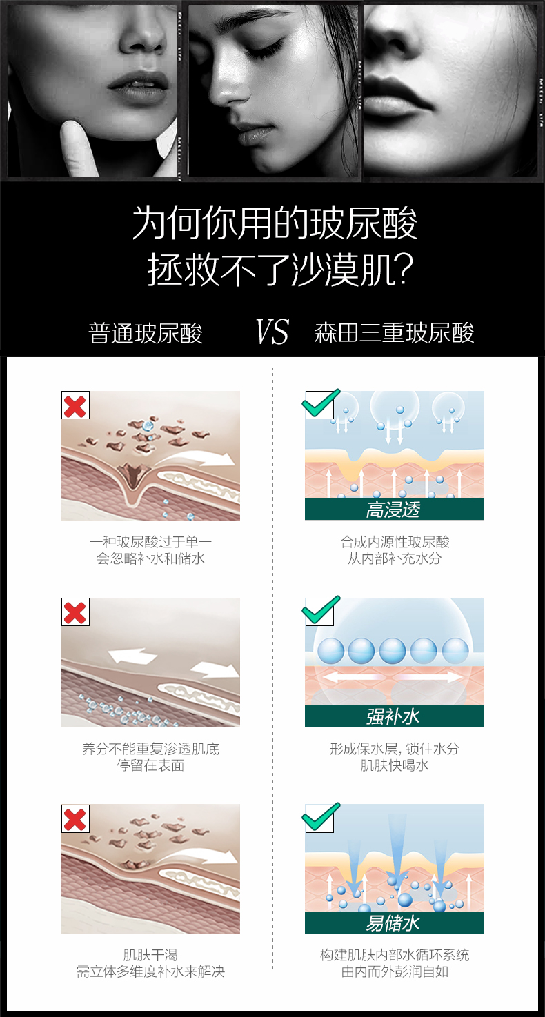 森田 氨基酸海藻面膜 10片 补水保湿 图7
