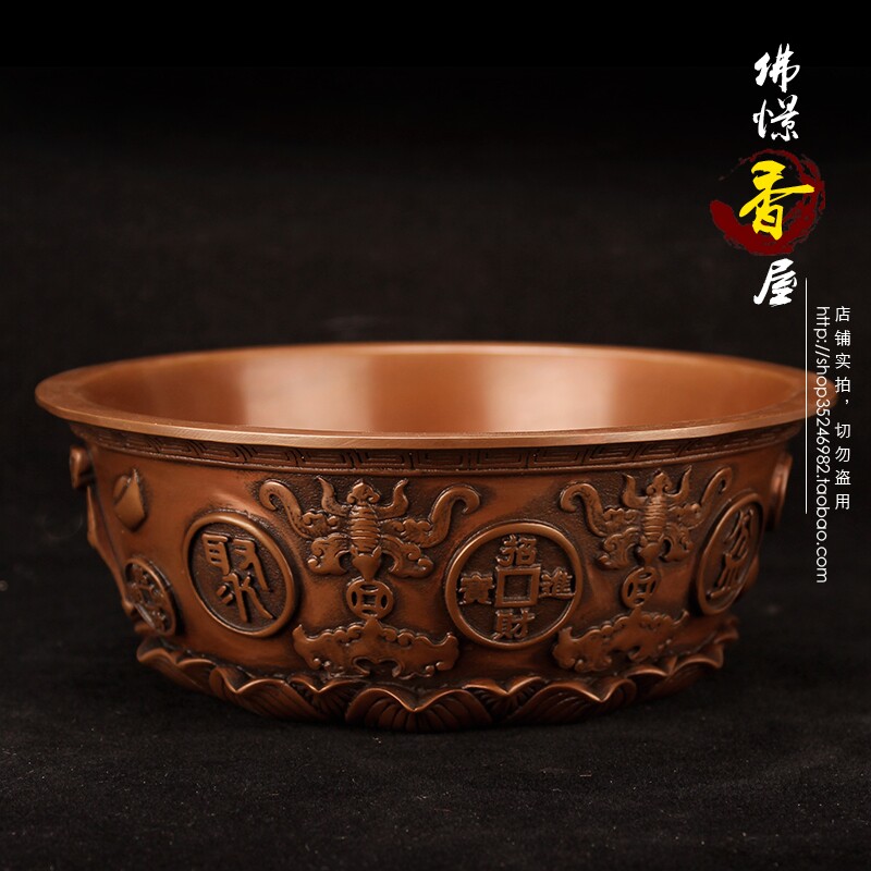 Red copper cornucopia pure copper cornucopia ornaments Lucky fortune living room craft gifts ornaments decoration shop opening gifts