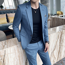 2022 Chunqiu Leisure Western suit Mens suit Han version of the body Inn Wind Shuai Handsome Suit Mens Jacket Professional Clothing Wave