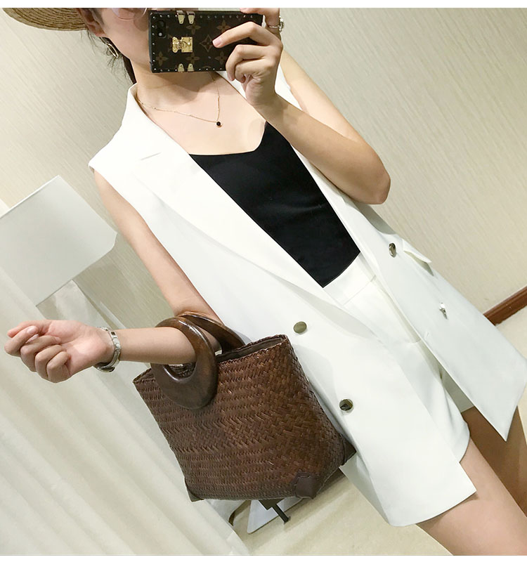 Cao cấp 2018 mùa hè mới phù hợp với nhỏ vest nữ Harajuku hoang dã vest vest cardigan áo khoác bên ngoài phần mỏng áo kiểu nữ