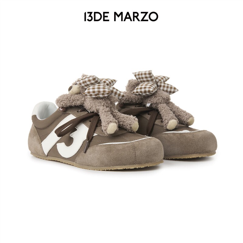 13De Marzo Women's 2026 Spring/Summer New Bear Doll Casual Sneakers Lightweight Casual Shoes