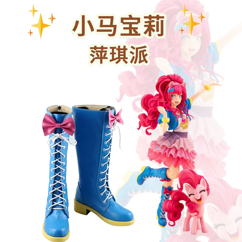 Cầu vồng My Little Pony Peach My Little Pony Pinkie Pie Cos Shoes Cosplay Shoes Customized 181112 - Cosplay