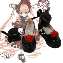 Rose girl really red foot ring version of pine cake bottom COSPLAY shoes COS shoes with picture customized