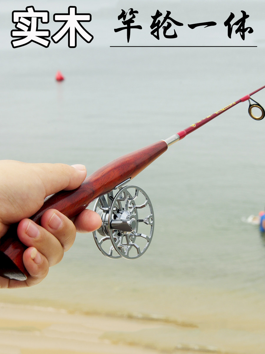 Ice удочкой 实木冰钓竿手把全套超短节鱼竿冬钓竿船钓冰钓杆大导眼竿稍 0631