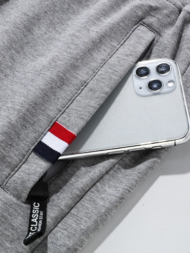 Мужские однотонные штаны, эластичные шорты для отдыха, свободный крой