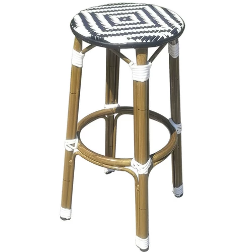 Французский бамбуковый барный стул ротан