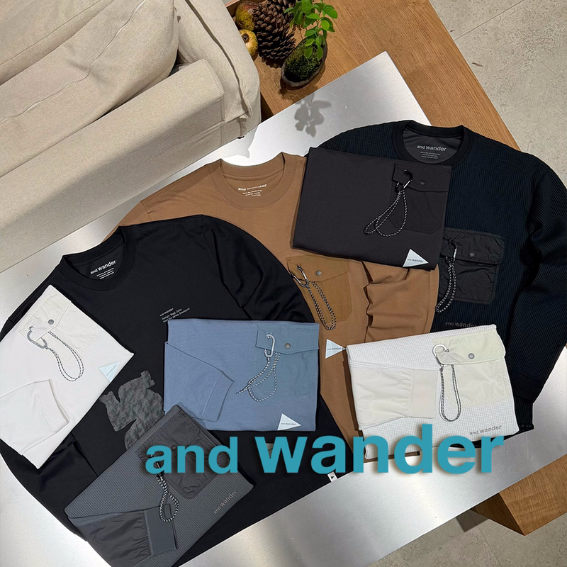 And Wander Authorized 26Aw Printed 3m Reflective Anti-Odor Logo Waffle Climbing Buckle Long-Sleeved T-Shirt