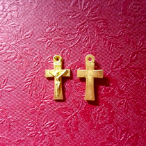 Catholic Holy Art gold and silver two-color full gold cross accessories