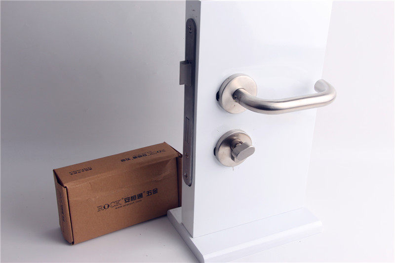 ROCK Anheng stainless steel fire door lock escape door lock fire door lock hospital door lock two-piece lock