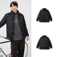 Черный стойкий воротничный уток вниз