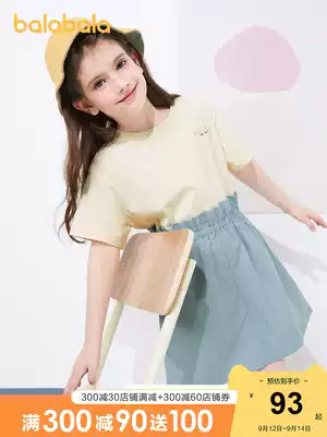Balabala girls skirt children's dress 2021 new summer dress big children princess dress dress dress dress dress fashion women
