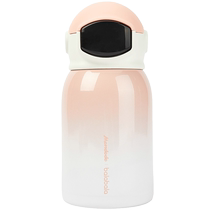 Balabala childrens insulated cup girls water cup warm sensible straw cup student portable doll cute fashion go out