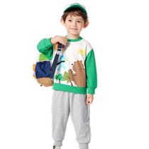 Balabala childrens clothing boys suits childrens autumn clothes girls sweatshirts and trousers two-piece set 2024 new cute and trendy