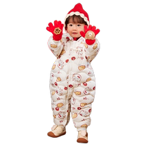 Balabala baby down jacket winter jumpsuit baby outing cotton clothes new Chinese New Year