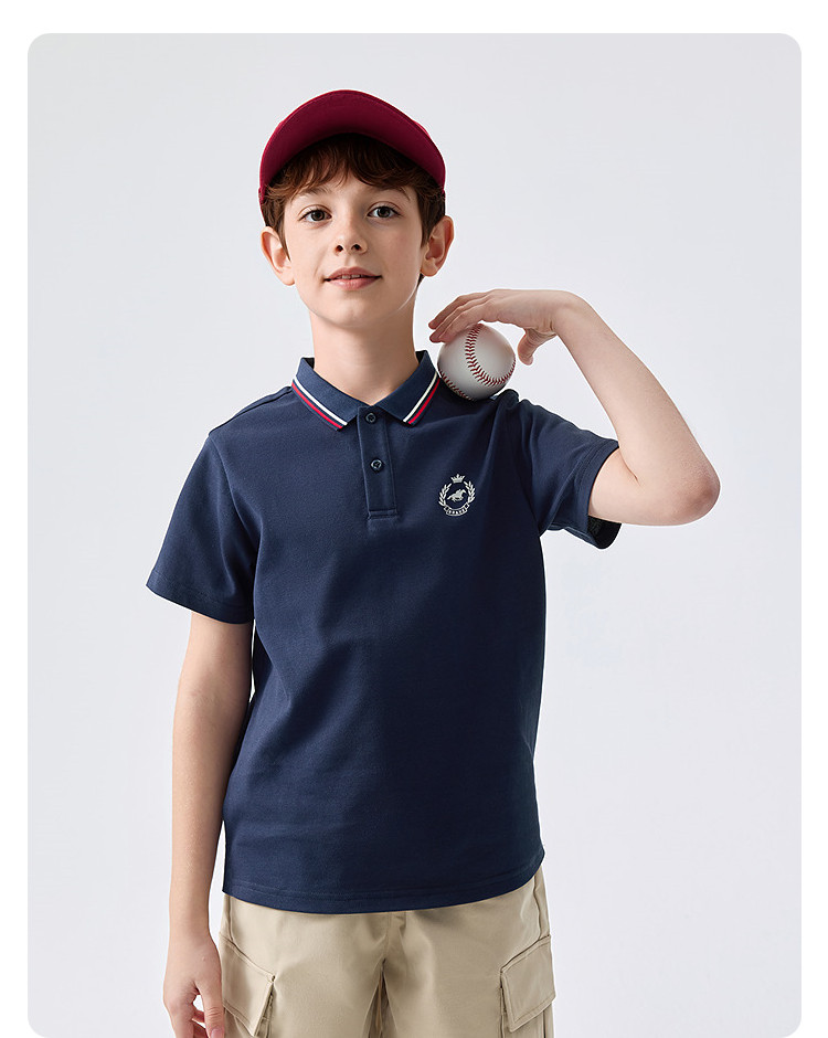 Balabala Short-Sleeved Polo Shirt 2024 New Arrival Children's Clothing — 32