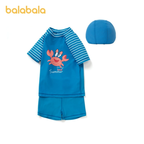 巴拉巴拉 Купальник для мальчиков, детский комплект, раздельные детские трехмерные милые штаны для плавания