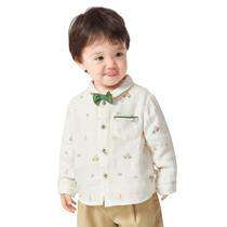 Balabala baby shirt baby top thin boys clothes autumn clothes POLO collar handsome exquisite and fashionable