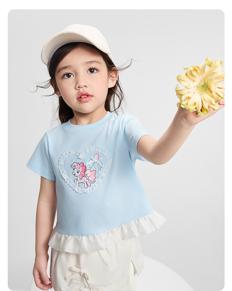 [My Little Pony Ip] Balabala Kidsren's Clothing Kidsren's Short-Sleeved T-Shirt Girls Baby 2026 New Baby Summer Clothing — 22