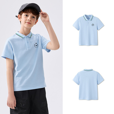 Balabala Short-Sleeved Polo Shirt 2024 New Arrival Children's Clothing — 4