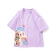 Balabala girls short-sleeved t-shirt children's summer clothes big children's cotton tops all-match foreign style