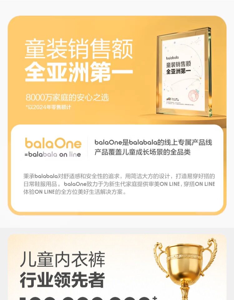 巴拉巴拉女童内裤棉平角儿童三角宝宝平角a类亲肤抗菌透气三条装 — 1