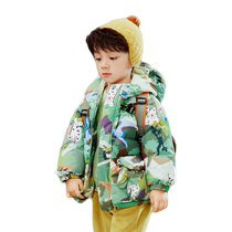 Balabala childrens tops girls off-season down jackets boys jackets three-proof winter cute and fun bread clothes trendy and fashionable