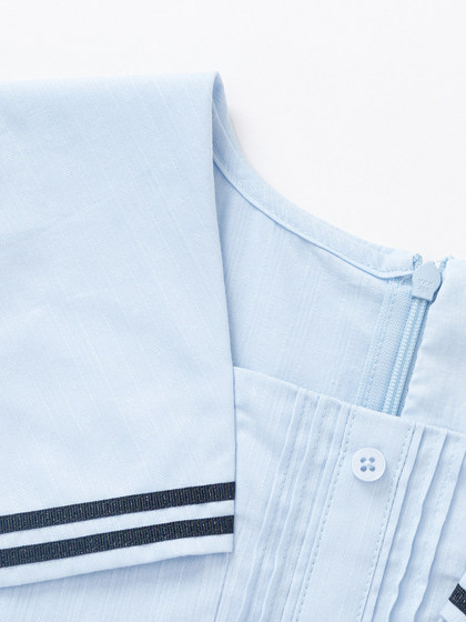 巴拉巴拉童装儿童连衣裙女童春装海军风衬衣裙撞色翻领裙子潮洋气