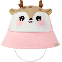 (Same style in the mall) Balabala baby hat baby cuffed basin hat cartoon deer knitted soft and cute