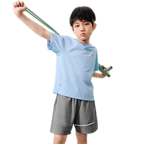 (Same style in the mall) Balabala lab childrens short-sleeved suit male and older childrens casual two-piece sun protection summer suit