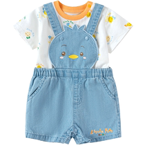 (Picture Book Joint IP) Balabala Boys Infant Short Sleeve Set Baby Summer Clothes 2024 New Two-piece Set